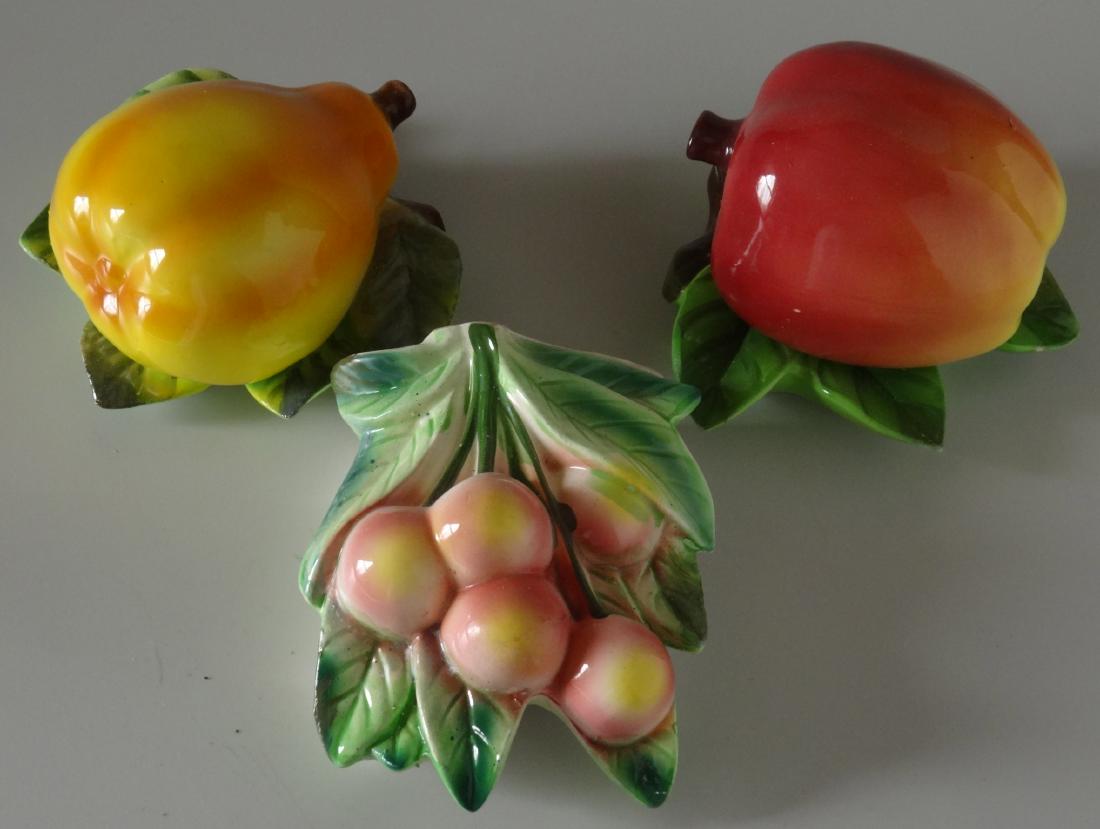 Vintage Mid Century Decor Fruit Wall Pockets Lot of 3 (1 of 8)