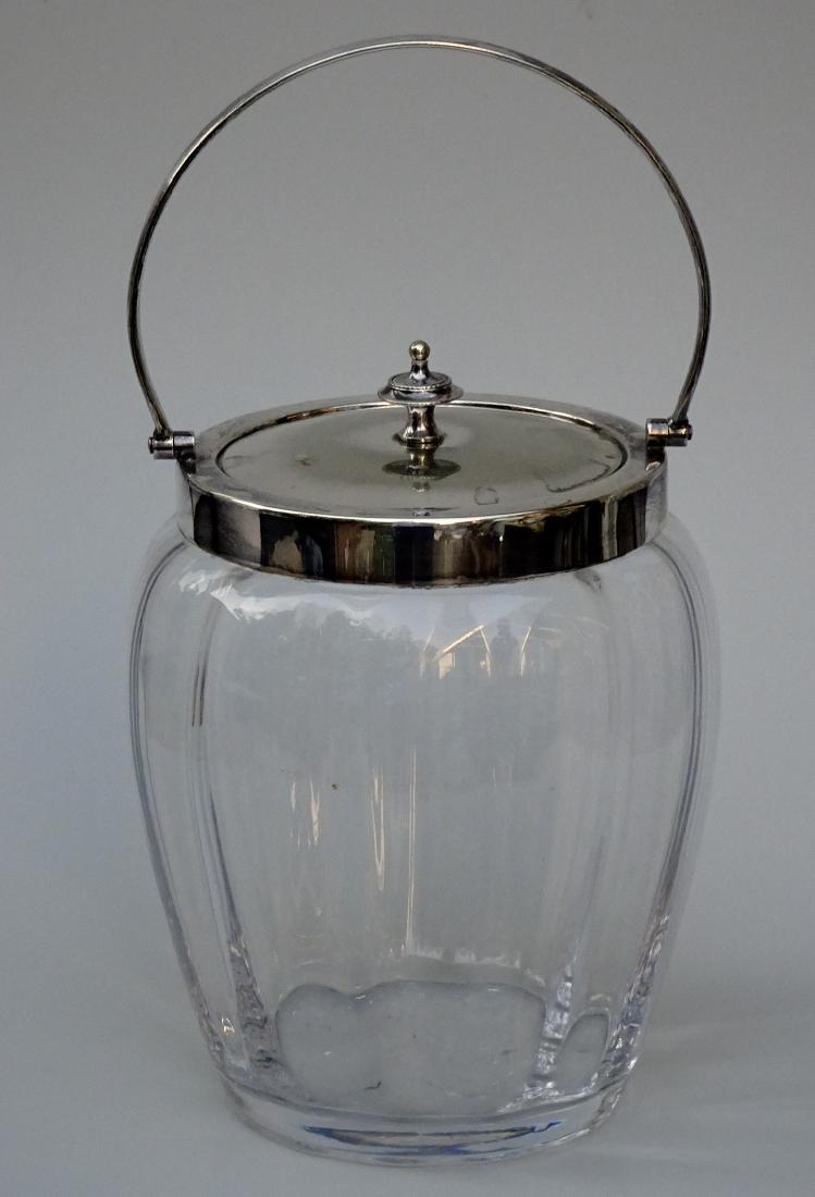 English Nickel Silver Electro Plated Lid Glass Barrel (1 of 6)