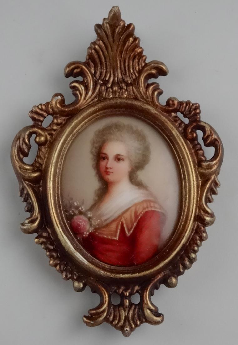Antique French Miniature Painting on Porcelain Plaque (1 of 4)