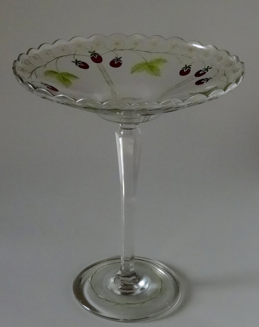 Antique c.1900 Pairpoint Strawberry Tall Compote Art (1 of 10)