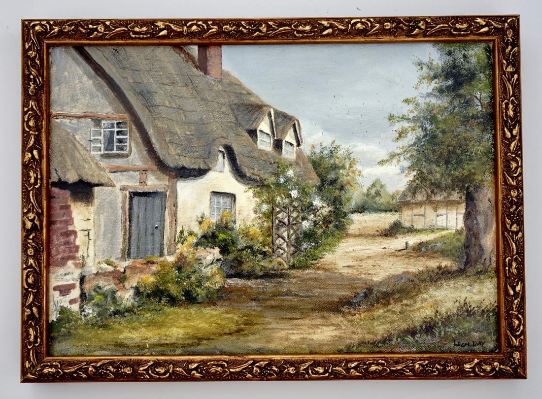 Oil on Canvas Landscape Painting Artist Signed (1 of 4)