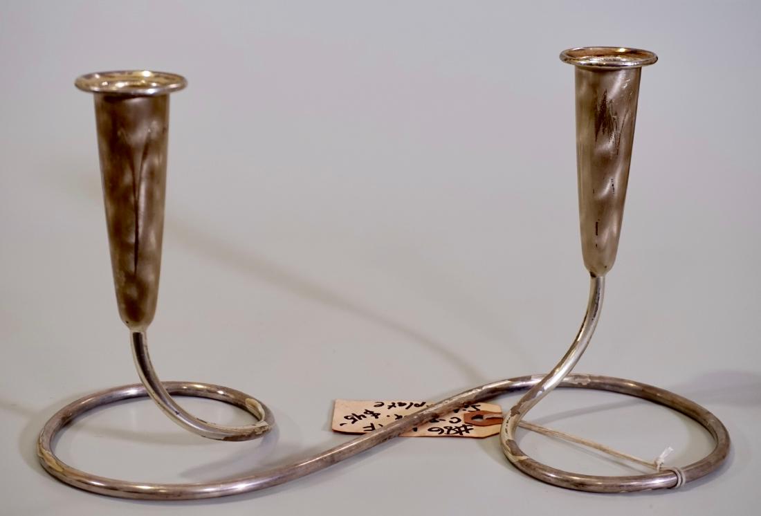 Ikora Germany Silverplate Modernist Candelabra Twisted (1 of 5)