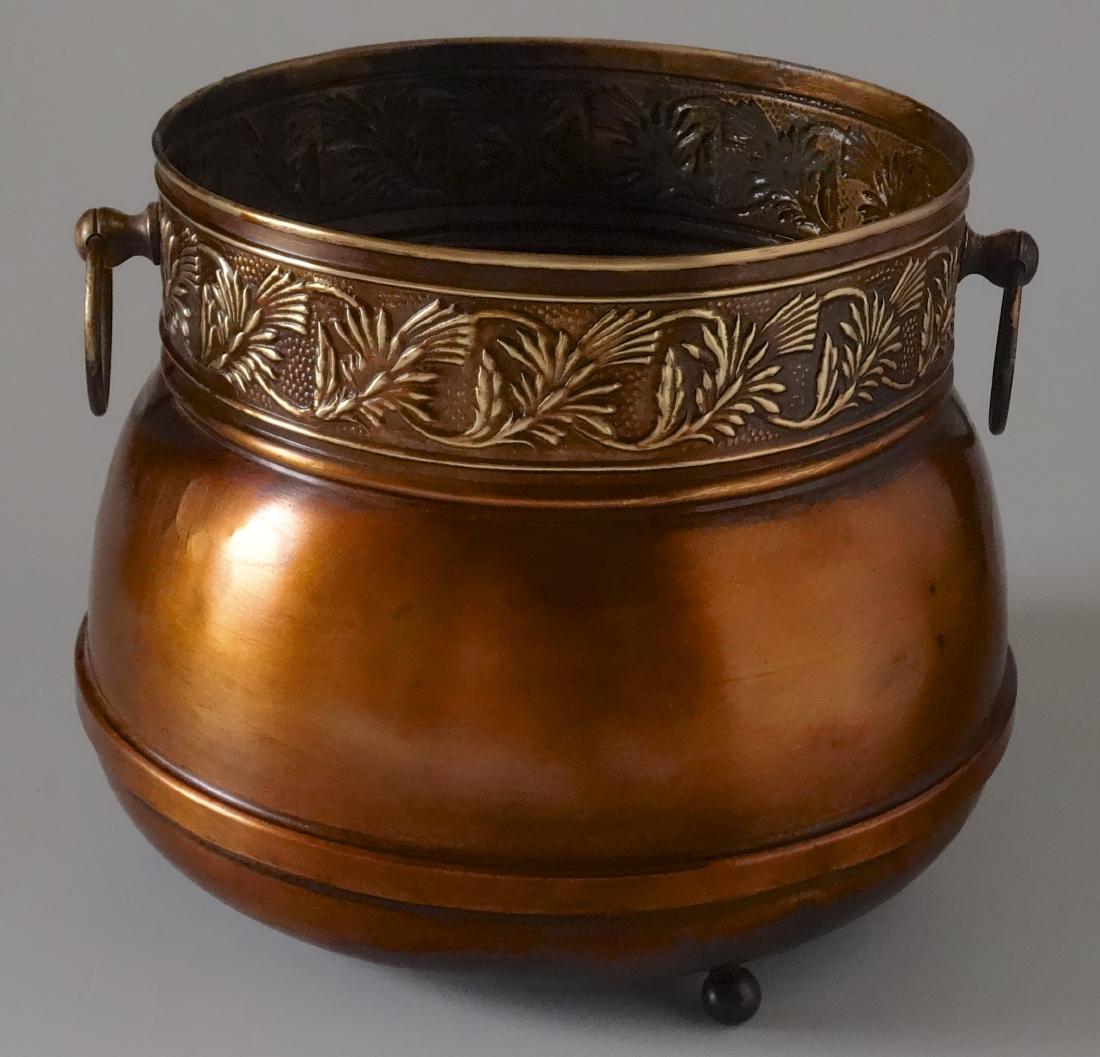 Antique English Brass Aesthetic Planter Cachepot (1 of 6)