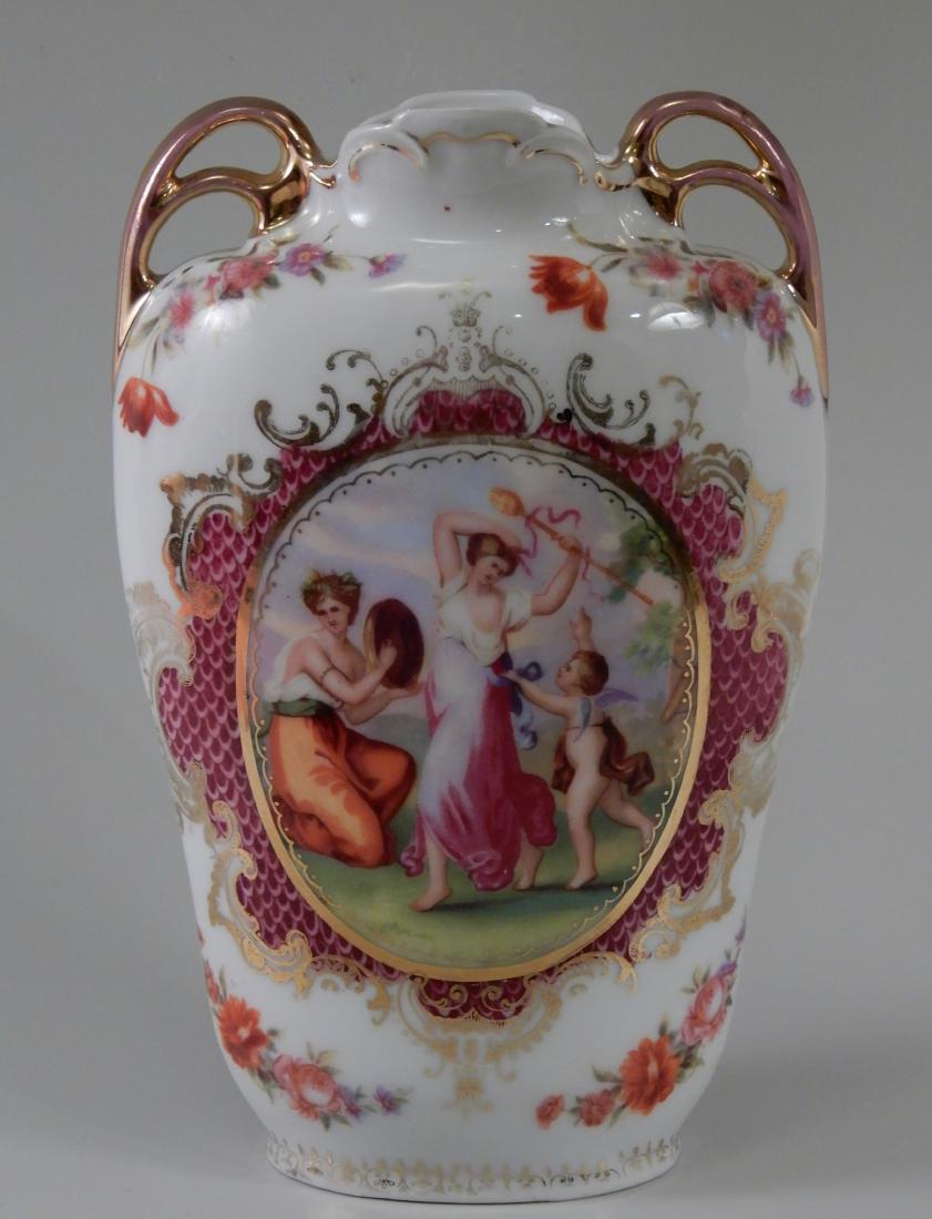 Vintage Austrian Porcelain Vase Neoclassical Cartouche (1 of 6)