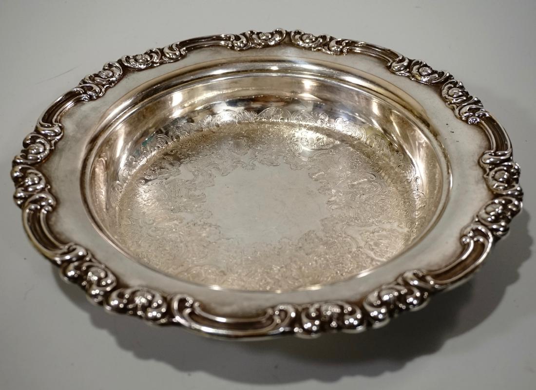 Silver Plated Round Bowl Platter Tray Sheffield (1 of 5)
