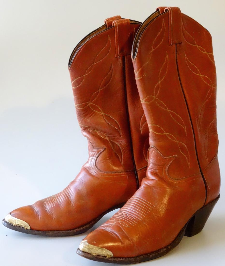 Vintage Western Cowboy Boots Tony Lama Red Leather (1 of 8)
