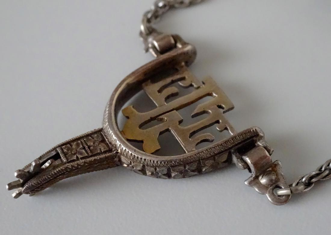 Western Articulated Sterling Spur Texas Tie Bar Chain (1 of 8)