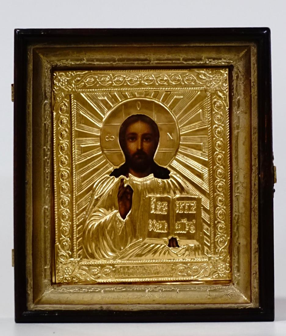 Russian Orthodox Icon Christ Pantocrator Kiot Framed (1 of 12)