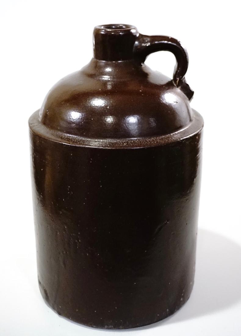 Earthenware Whiskey Jug Glazed Brownware Crock (1 of 5)