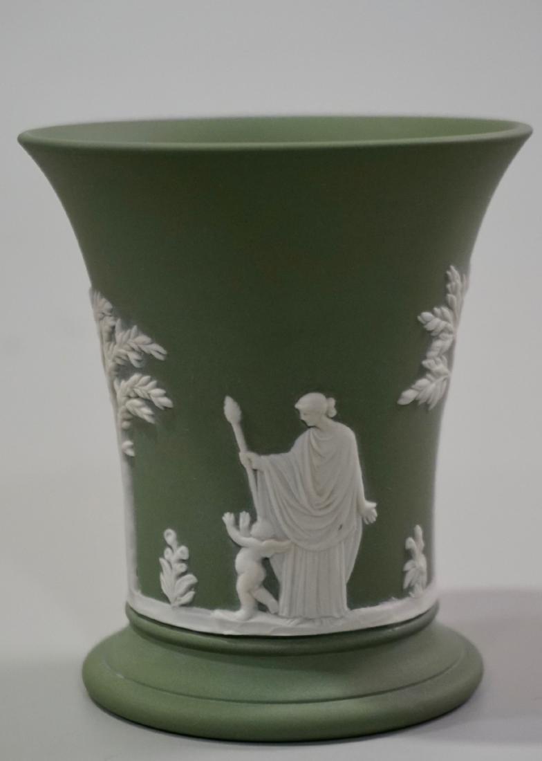Wedgwood Sage Green Jasper Vase Pen Brush Holder (1 of 8)