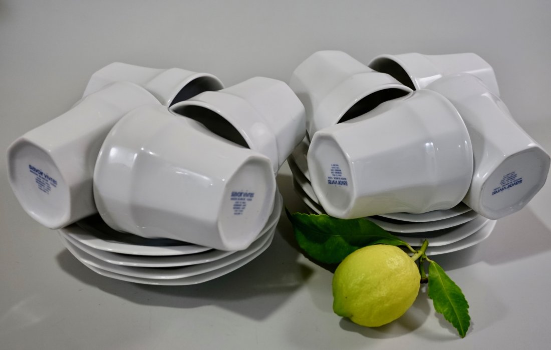 Art Deco Style Octagon Cup & Saucer Set Savoir Vivre Ma (1 of 7)