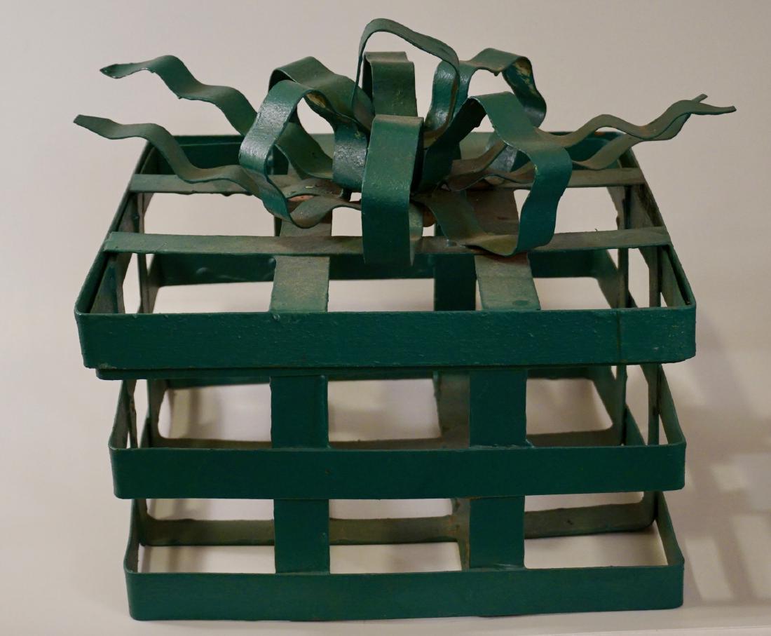 Designer Tole French Bow Crate Towel Crate Box: Designer Tole French Bow Crate Towel Crate Box Approximately 12 3/4 x 12 3/4 x 12 9/16 inches.