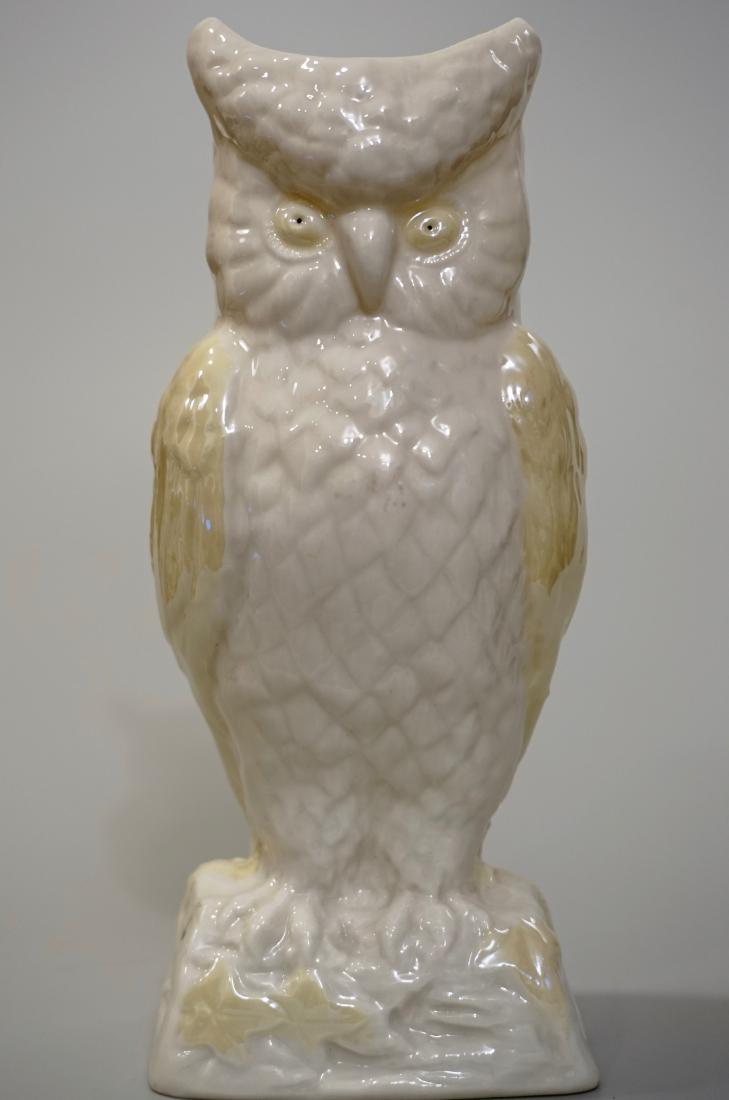 Belleek Irish Porcelain Owl Vase Yellow Lustre 6th (1 of 8)