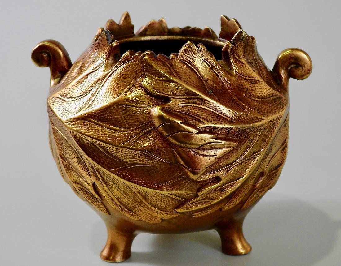 Antique Art Nouveau Craft Period Cast Brass Sculpted (1 of 6)