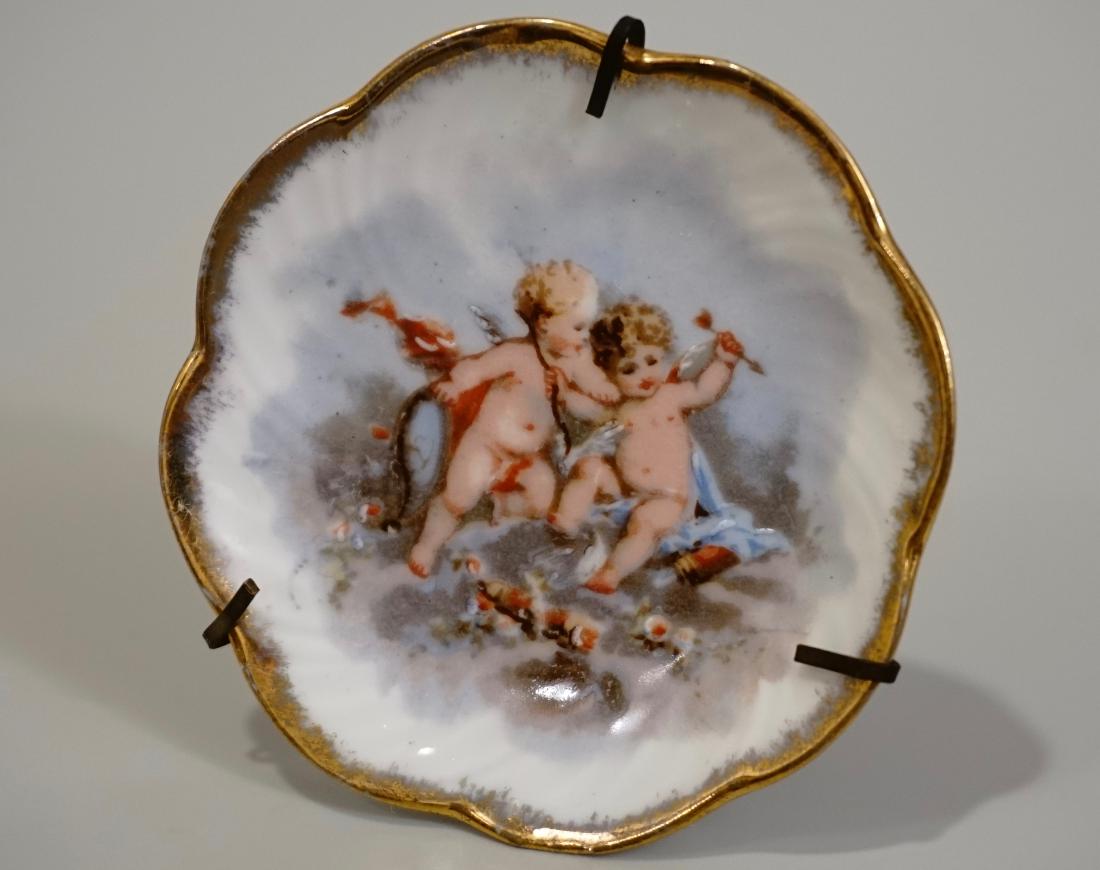 French Limoges Dollhouse Miniature Cherub Plate (1 of 4)