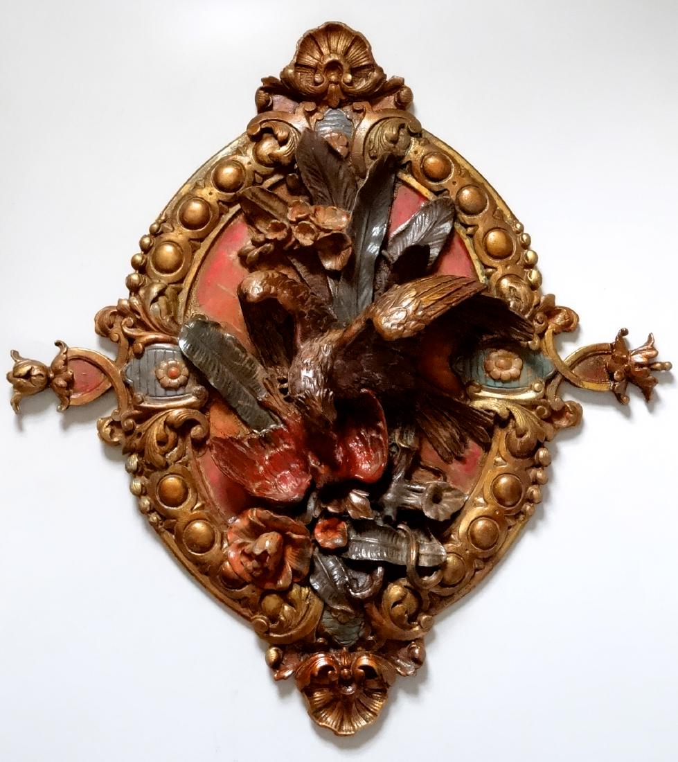 Vintage Architectural Wall Plaque High Relief Tropical (1 of 10)