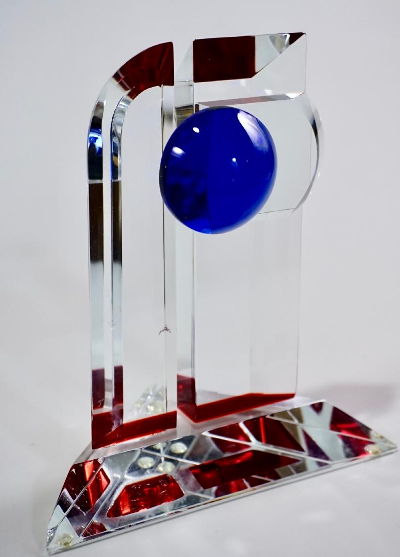 Abstract Optical Glass Prism Blue Sphere Art Deco (1 of 11)