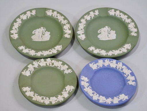 Wedgwood Jasperware Trinket Dish Lot Of 4 Small Plates Jan Wedgwood Jasperware Trinket Dish Lot Of 4 Small Plates Jan
