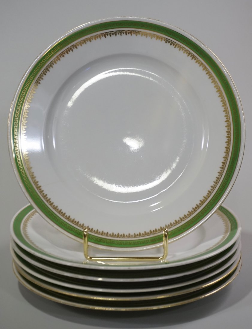 Imperial Crown China Greek Key Green Border Dinner (1 of 4)