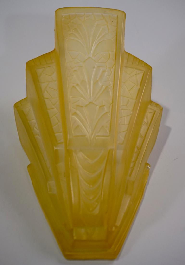 Art Deco Amber Glass Slip Shade Wall Sconce or Ceiling (1 of 7)
