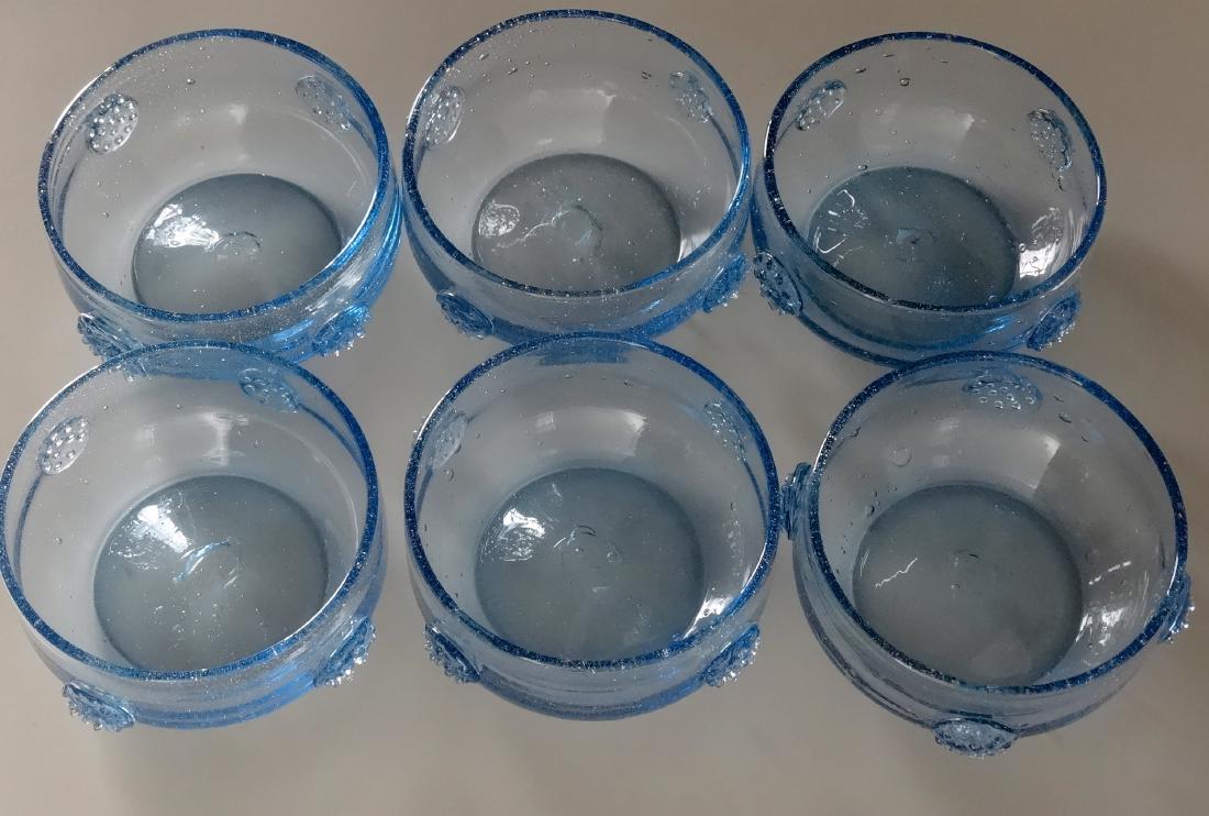 Blue Berries Seeded Glass Berry Ice Cream Bowl Set of 6 (1 of 6)