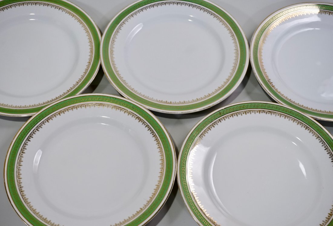 Austrian Porcelain Luncheon Plate Lot of 5 Greek Key (1 of 5)