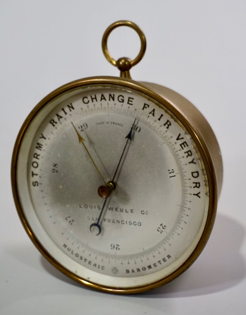French PHBN Barometer Louis Weule SF Antique Brass (1 of 8)