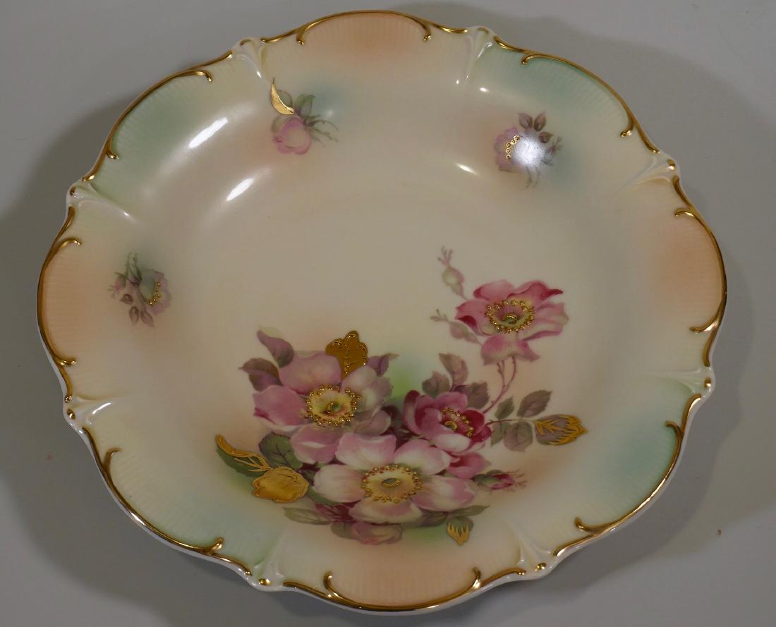Antique Bavarian Porcelain Bowl Hand Painted: Antique Bavarian Porcelain Bowl Hand Painted Approximately 11 5/16 inches in diameter.