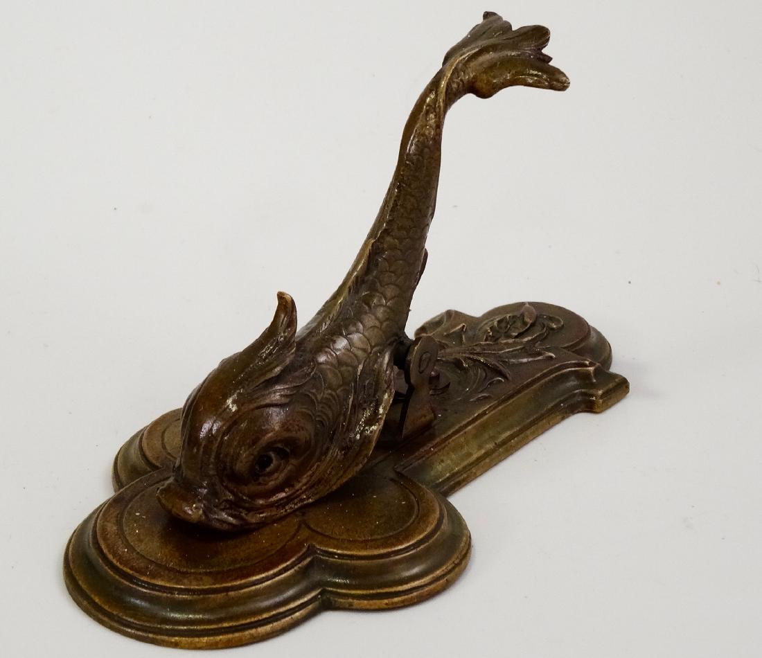 Antique Dolphin Paperclip Desk Top Figural Letter Clip: Antique Dolphin Paperclip Desk Top Figural Letter Clip Approximately 5 9/16 x 3 1/8 inches.