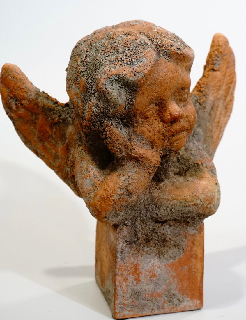 Garden Cherub Terracotta Statuary Sleeping Angel Figuri