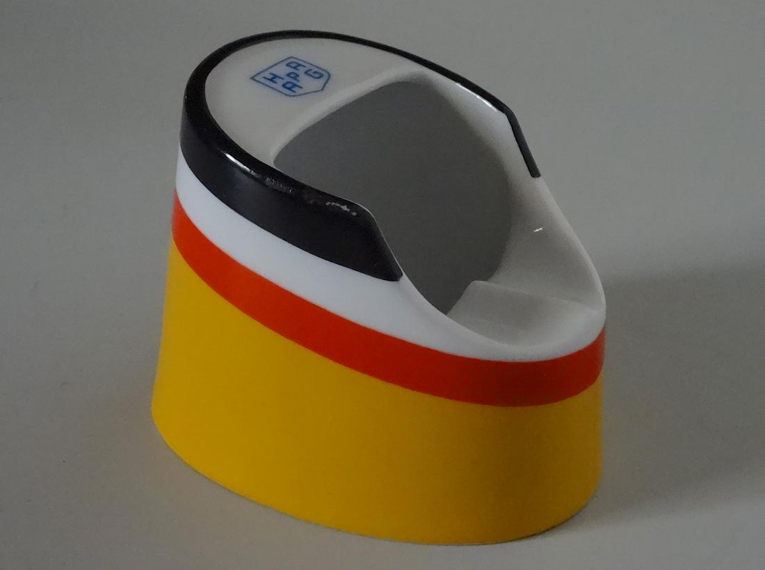 Vintage Hapag Lloyd Liner Funnel Ash Tray Bayreuth: Vintage Hapag Lloyd Liner Funnel Ash Tray Bayreuth Bavaria Germany Porcelain Ship Stack Approximately 2 3/4 x 4 1/4 x 3 3/16 inches tall.