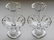 Vintage Pair Epergne Removable Vase Clear Pressed Glass
