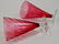 Cranberry Glass Cones Beverage Water Glasses Pair - 4
