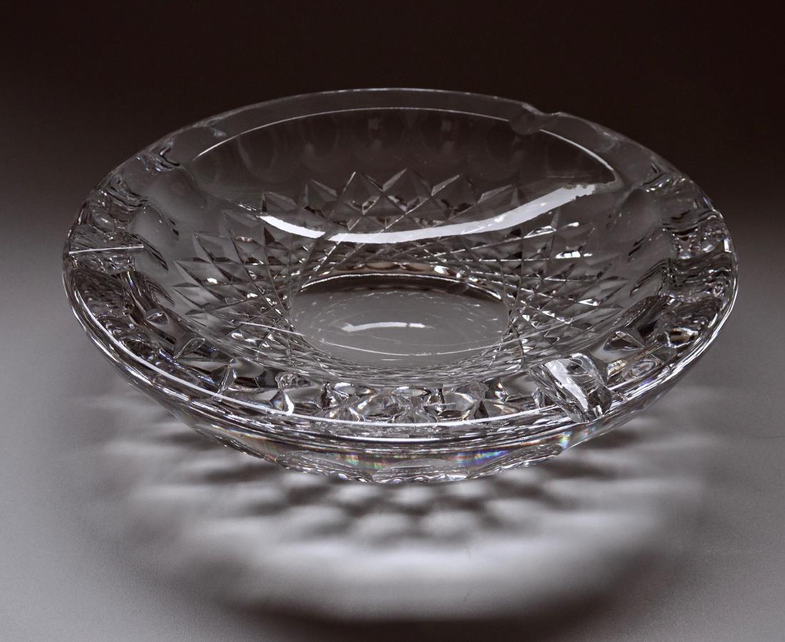 Optical Crystal Cut Glass Heavy Ashtray Fine Quality: Optical Crystal Cut Glass Heavy Ashtray Fine Quality Approximately 7 inches in diameter.