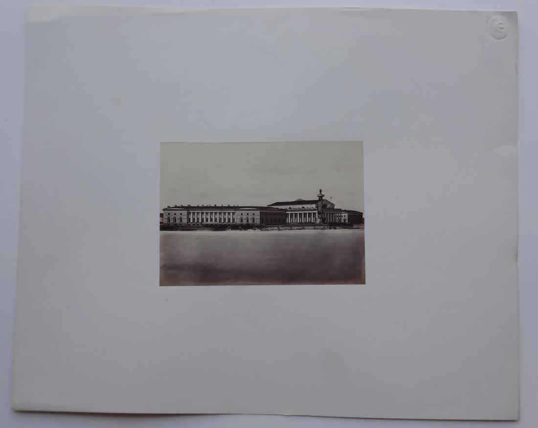 Russian Antique St. Petersburg Admiralty Signed: Russian Antique St. Petersburg Admiralty Original Signed Photograph Part of the original architectural views of Russia portfolio c 1880. Listed separately. Approximately 6 1/8” x 4 1/4”. Mounted o