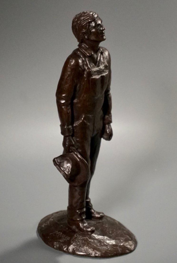 Jim Hamilton American 20th C Bronze Figurine Man of the (1 of 7)
