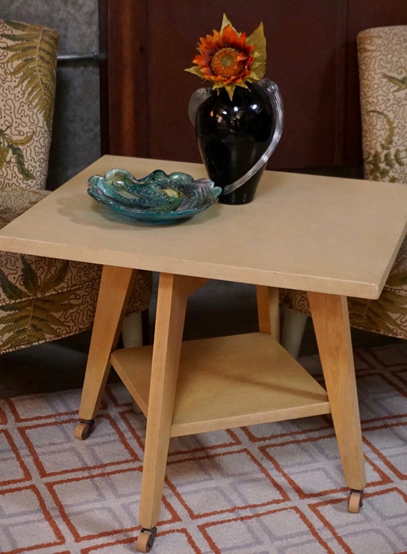 Mid Century Side Table with Rotating Top (1 of 1)