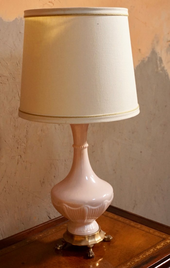 Lenox Pink Porcelain Vintage Table Lamp (1 of 4)