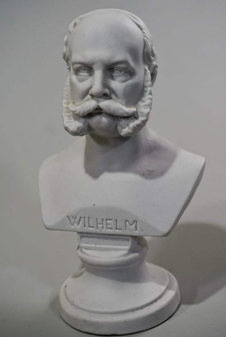 Kaiser Wilhelm I Bisque Porcelain Bust: Kaiser Wilhelm I Bisque Porcelain Bust Wilhelm Friedrich Ludwig von Hohenzollern ( March 22 1797- March 9 1888) German Emperor and King of Prussia. Approximately 7 1/2 inches tall on 3 1/4 inches in d
