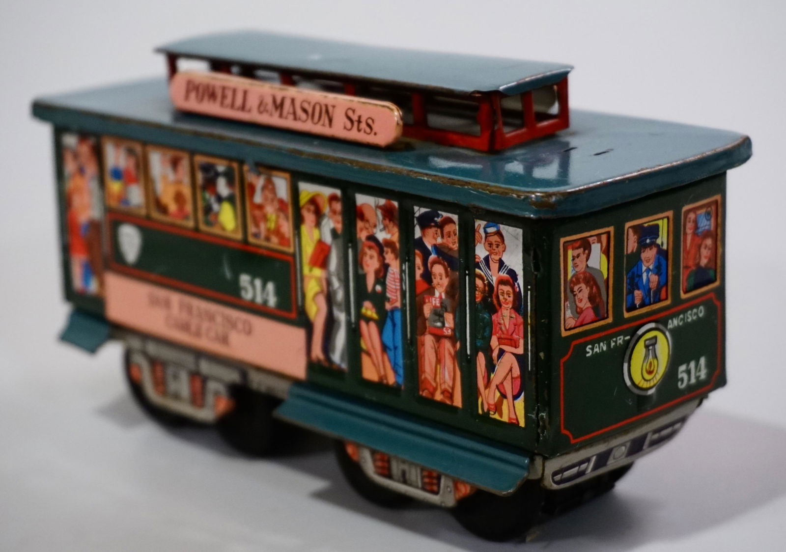 San Francisco Cable Car Friction Tin Toy Bell (1 of 6)
