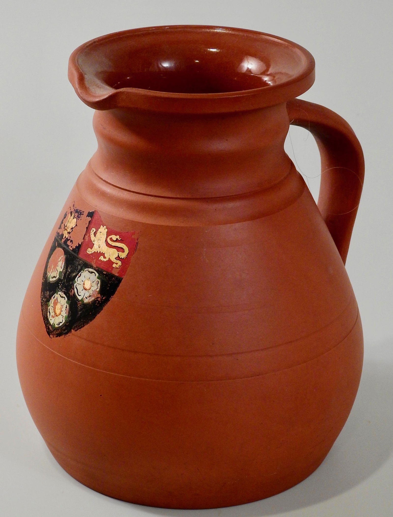 Armorial Cambridge Ale Antique Wedgwood Redware Jug (1 of 6)