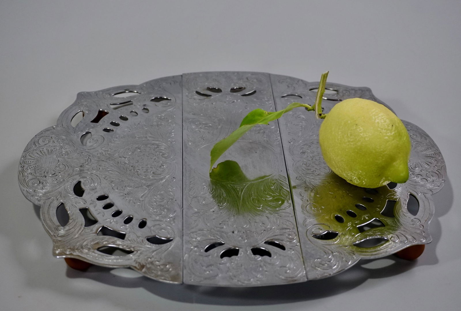 Art Deco Chrome Expandable Trivet Adjustable Ornate (1 of 6)