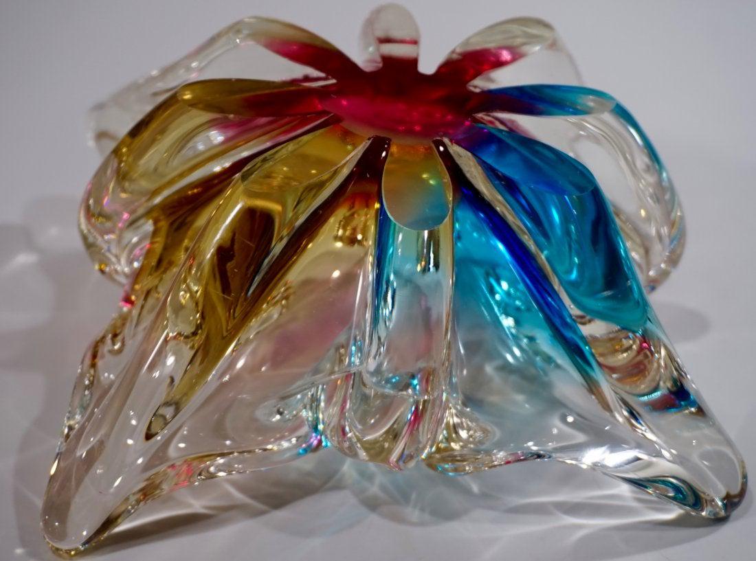 Italian Murano Ashtray Vintage Mid Century Art Glass (1 of 8)