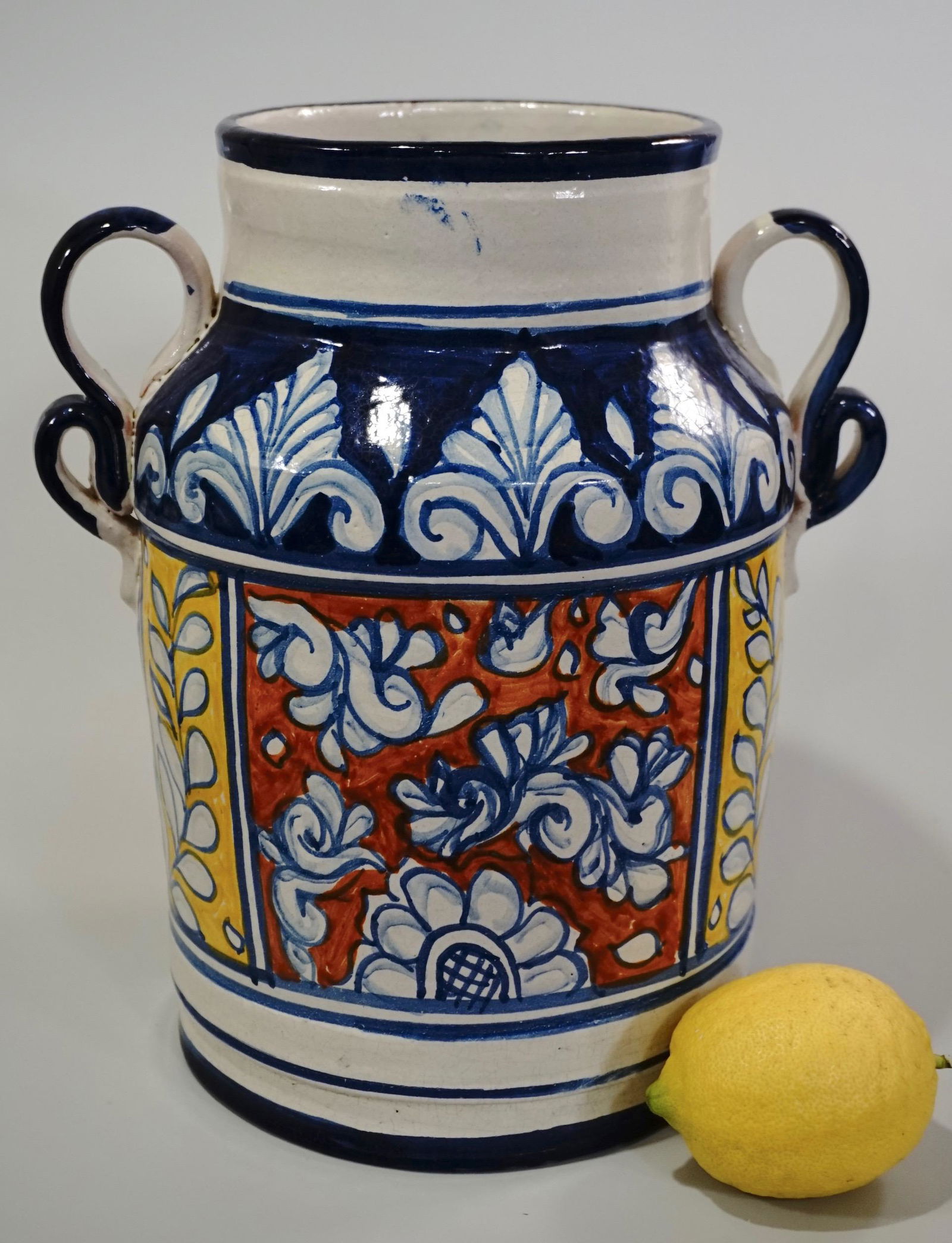 Hand Painted Pottery Vase Large Jar Canister (1 of 7)