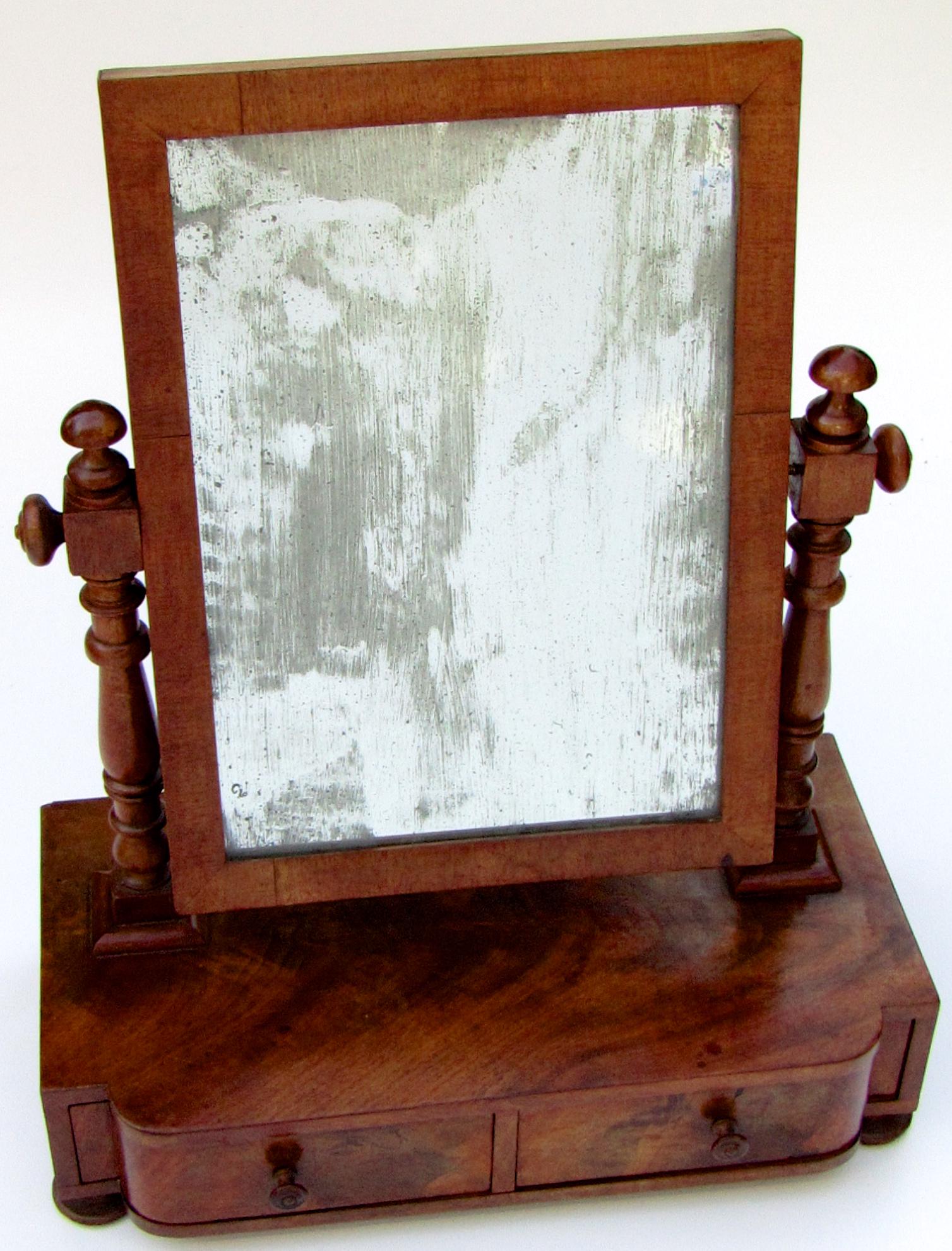 Antique Mans Dresser Vanity Top Shaving Mirror Signed E (1 of 10)