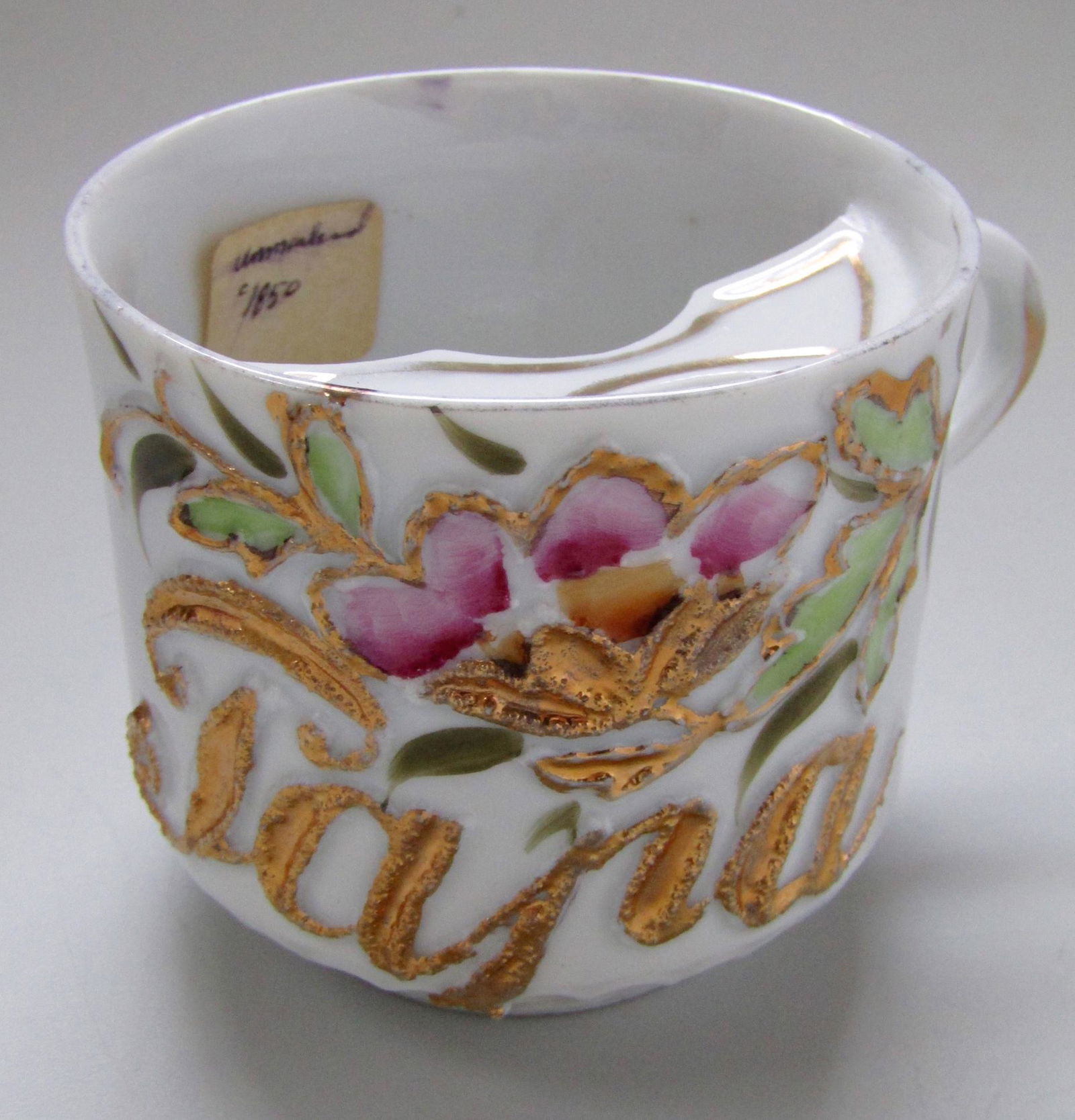 Antique German Porcelain Papa Mustache Shaving Mug (1 of 7)