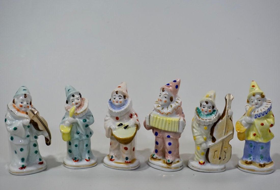 Clown Band Vintage Musical Figurine Lot of 6 Japan c 19 (1 of 7)