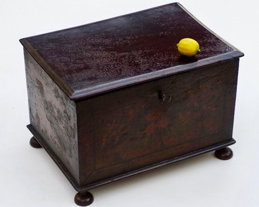 Folk Painted Early Antique Large Box Dutch Primitive Ch (1 of 14)