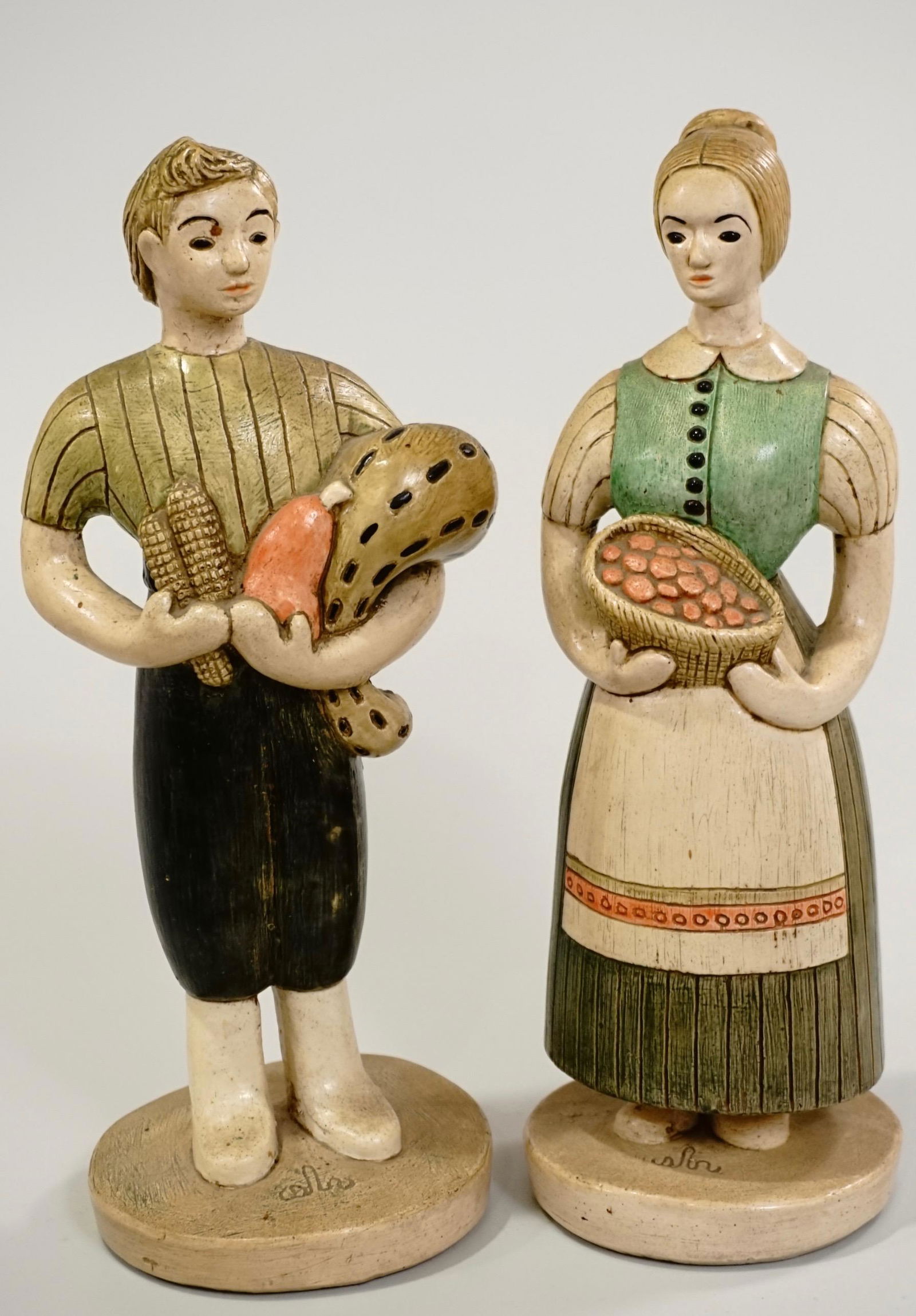 California Pottery Sylvia Hood Vintage Farmers Figurine (1 of 7)