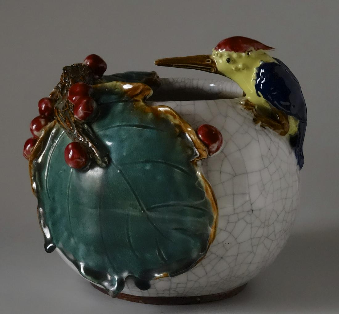 Vintage Art Ceramic Majolica Style Glazed Planter (1 of 10)